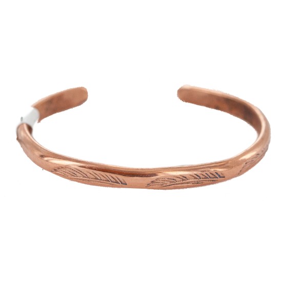 Navajo Certified Authentic Feather Handmade Pure Copper Native American Baby Bracelet 13146-4 All Products NB160401210006 13146-4 (by LomaSiiva)