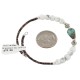 Navajo Certified Authentic Natural Heishi White Howlite Native American Adjustable Wrap Bracelet 13151-21