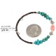Navajo Certified Authentic Coral Heishi Native American Adjustable Wrap Bracelet 13151-36