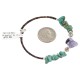 Navajo Certified Authentic Natural Heishi Amethyst Native American Adjustable Wrap Bracelet 13151-35