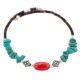 Navajo Certified Authentic Coral Heishi Native American Adjustable Wrap Bracelet 13151-30