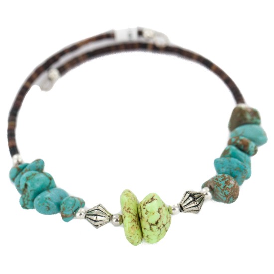 Navajo Certified Authentic Natural Heishi Gaspeite Native American Adjustable Wrap Bracelet 13151-22 Navajo Certified Authentic Natural Heishi Gaspeite Native American Adjustable Wrap Bracelet 13151-22