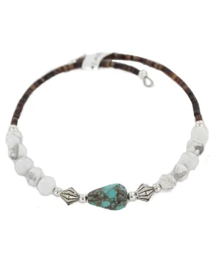 Navajo Certified Authentic Natural Heishi White Howlite Native American Adjustable Wrap Bracelet 13151-21 Navajo Certified Authentic Natural Heishi White Howlite Native American Adjustable Wrap Bracelet 13151-21