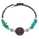 Navajo Certified Authentic Natural Turquoise Red Jasper Heishi Native American Adjustable Wrap Bracelet 13151-34