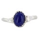 .925 Sterling Silver Navajo Certified Authentic Handmade Natural Lapis Lazuli Native American Ring Size 3 1/2 24502-3