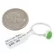 .925 Sterling Silver Navajo Certified Authentic Handmade Natural Gaspeite Native American Ring Size 5 1/2 24500-6