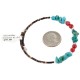 Certified Authentic Navajo Heishi Coral Native American Adjustable Wrap Bracelet 13151-10