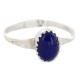 .925 Sterling Silver Navajo Certified Authentic Handmade Natural Lapis Lazuli Native American Ring Size 8 1/2 24502-5
