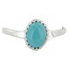 .925 Sterling Silver Navajo Certified Authentic Handmade Natural Turquoise Native American Ring Size 5 1/2 24503-5