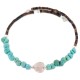 Heart Certified Authentic Navajo Natural Pink Quartz Heishi Native American Adjustable Wrap Bracelet 13151-13