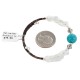 Certified Authentic Navajo Opalite Heishi Native American Adjustable Wrap Bracelet 13151-4