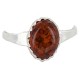.925 Sterling Silver Navajo Certified Authentic Handmade Natural Amber Native American Ring Size 9 1/2 24504-6