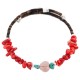 Certified Authentic Navajo Coral Natural Pink Quartz Heishi Native American Adjustable Wrap Bracelet  13151-6
