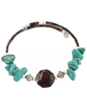 Navajo Natural Red Jasper Heishi Adjustable Wrap Bracelet NB160408223332