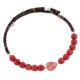 Heart Certified Authentic Navajo Coral Natural Pink Quartz Heishi Native American Adjustable Wrap Bracelet 13151-2