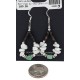 Certified Authentic .925 Sterling Silver Hooks White Howlite Heishi Hoop Native American Dangle Earrings 18263-9 All Products NB160413205402 18263-9 (by LomaSiiva)