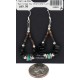 Certified Authentic .925 Sterling Silver Hooks Natural Turquoise Black Onyx Heishi Hoop Native American Dangle Earrings 18263-7 All Products NB160413211412 18263-7 (by LomaSiiva)