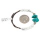White Howlite, Magnesite and Heishi Navajo Certified Authentic Native American Adjustable Wrap Bracelet 13151-64