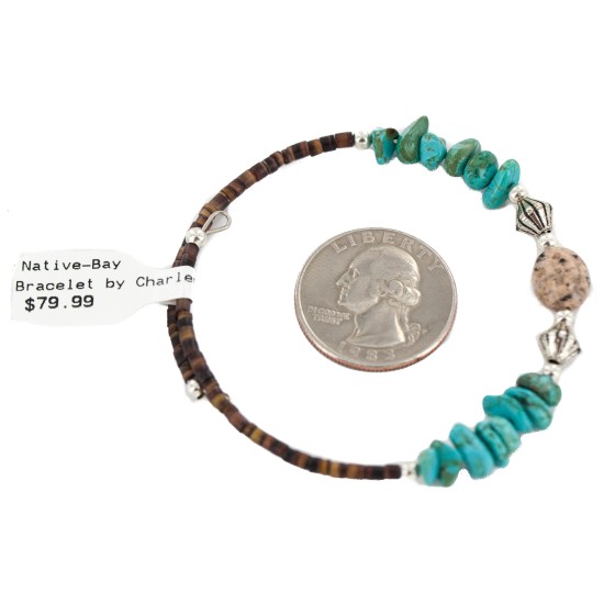 Certified Authentic Navajo Natural Jasper Heishi Native American Adjustable Wrap Bracelet 13151-53 All Products NB160414225412 13151-53 (by LomaSiiva)