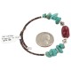 Certified Authentic Navajo Heishi Coral Native American Adjustable Wrap Bracelet 13151-50