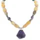 .925 Sterling Silver Certified Authentic Navajo Natural Turquoise Jasper Agate Amethyst Native American Necklace 750208-4 .925 Sterling Silver Certified Authentic Navajo Natural Turquoise Jasper Agate Amethyst Native American Necklace 750208-4