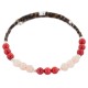 Certified Authentic Natural Pink Quartz Heishi Coral Navajo Native American Adjustable Wrap Bracelet 13151-48