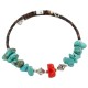 Certified Authentic Navajo Coral Heishi Native American Adjustable Wrap Bracelet 13151-51