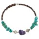 Certified Authentic Navajo Natural Amethyst Heishi Native American Adjustable Wrap Bracelet  13151-65