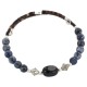 Certified Authentic Navajo Natural Black Onyx Heishi Lapis Native American Adjustable Wrap Bracelet 13151-47