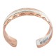 Certified Authentic .925 Sterling Silver Mountain Navajo Handmade Native American Pure Copper Bracelet 24497-7
