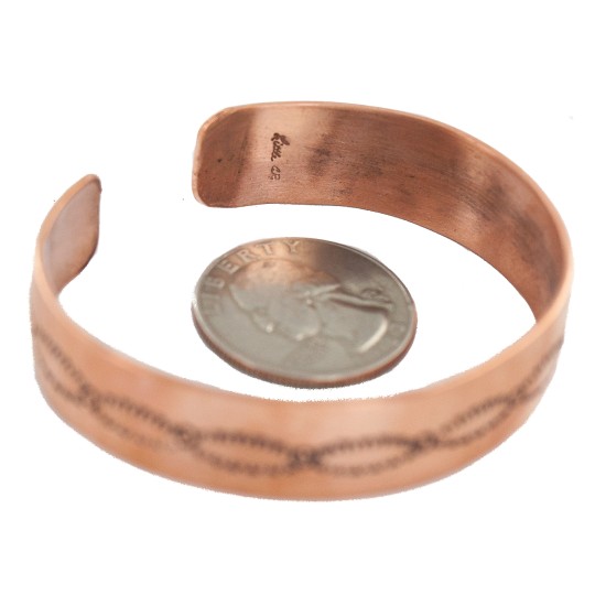 Certified Authentic Handmade Navajo Native American Pure Copper Bracelet 13154 All Products NB160423212524 13154 (by LomaSiiva)