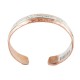 Certified Authentic .925 Sterling Silver Hammered Bear Navajo Handmade Native American Pure Copper Bracelet 13155