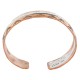 Certified Authentic .925 Sterling Silver Mountain Feather Navajo Handmade Native American Pure Copper Bracelet 24497-3