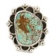 Handmade Certified Authentic .925 Sterling Silver Natural Turquoise Navajo Native American Ring 18259-2