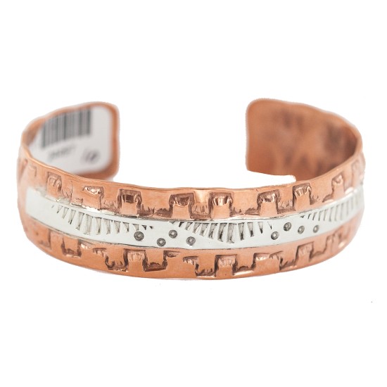 Certified Authentic .925 Sterling Silver Navajo Handmade Native American Pure Copper Bracelet 24497-10 All Products NB160423211743 24497-10 (by LomaSiiva)
