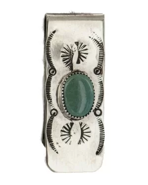 Navajo Handmade Certified Authentic .925 Sterling Silver Natural Turquoise Native American Nickel Money Clip 11269 Navajo Handmade Certified Authentic .925 Sterling Silver Natural Turquoise Native American Nickel Money Clip 11269