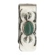 Navajo Handmade Certified Authentic .925 Sterling Silver Natural Turquoise Native American Nickel Money Clip 11269