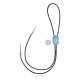 Handmade Certified Authentic Navajo .925 Sterling Silver Natural Turquoise Native American Bolo Tie 34107