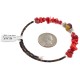Navajo Certified Authentic Heishi Coral Agate Native American Adjustable Wrap Bracelet 13159-6