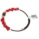Navajo Certified Authentic Heishi Coral Agate Native American Adjustable Wrap Bracelet 13159-6 Navajo Certified Authentic Heishi Coral Agate Native American Adjustable Wrap Bracelet 13159-6