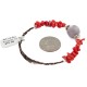 Navajo Certified Authentic Heishi Coral Charoite Native American Adjustable Wrap Bracelet 13159-11