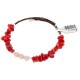 Navajo Certified Authentic Heishi Coral Quartz Native American Adjustable Wrap Bracelet 13159-4 Navajo Certified Authentic Heishi Coral Quartz Native American Adjustable Wrap Bracelet 13159-4