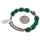 Certified Authentic Navajo Heishi Malachite Blood Stone Native American Adjustable Wrap Bracelet 13159-3