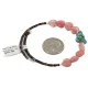 Heart Navajo Certified Authentic Heishi Pink Quartz Native American Adjustable Wrap Bracelet 13151-45 Heart Navajo Certified Authentic Heishi Pink Quartz Native American Adjustable Wrap Bracelet 13151-45