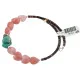 Heart Navajo Certified Authentic Heishi Pink Quartz Native American Adjustable Wrap Bracelet 13151-45 Heart Navajo Certified Authentic Heishi Pink Quartz Native American Adjustable Wrap Bracelet 13151-45