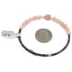 Heart Navajo Certified Authentic Pink Quartz Native American Adjustable Wrap Bracelet 13151-73