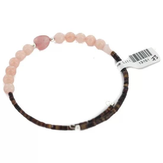 Heart Navajo Certified Authentic Pink Quartz Native American Adjustable Wrap Bracelet 13151-73 Heart Navajo Certified Authentic Pink Quartz Native American Adjustable Wrap Bracelet 13151-73