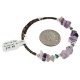 Certified Authentic Natural Heishi Amethyst Turquoise Navajo Native American Adjustable Wrap Bracelet 13153-5