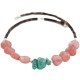 Heart Navajo Certified Authentic Heishi Pink Quartz Native American Adjustable Wrap Bracelet 13151-45