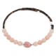Heart Navajo Certified Authentic Pink Quartz Native American Adjustable Wrap Bracelet 13151-73